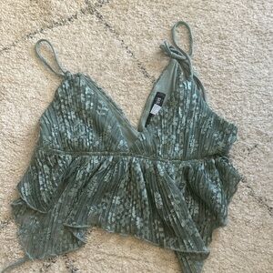 Urban Outfitters Green Sequin Tank Top